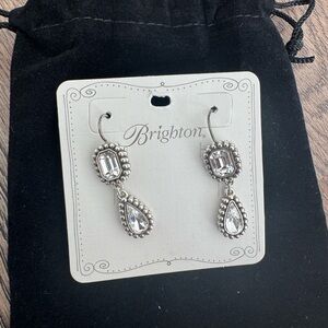 Brighton Silver and Crystal Dangle Earrings